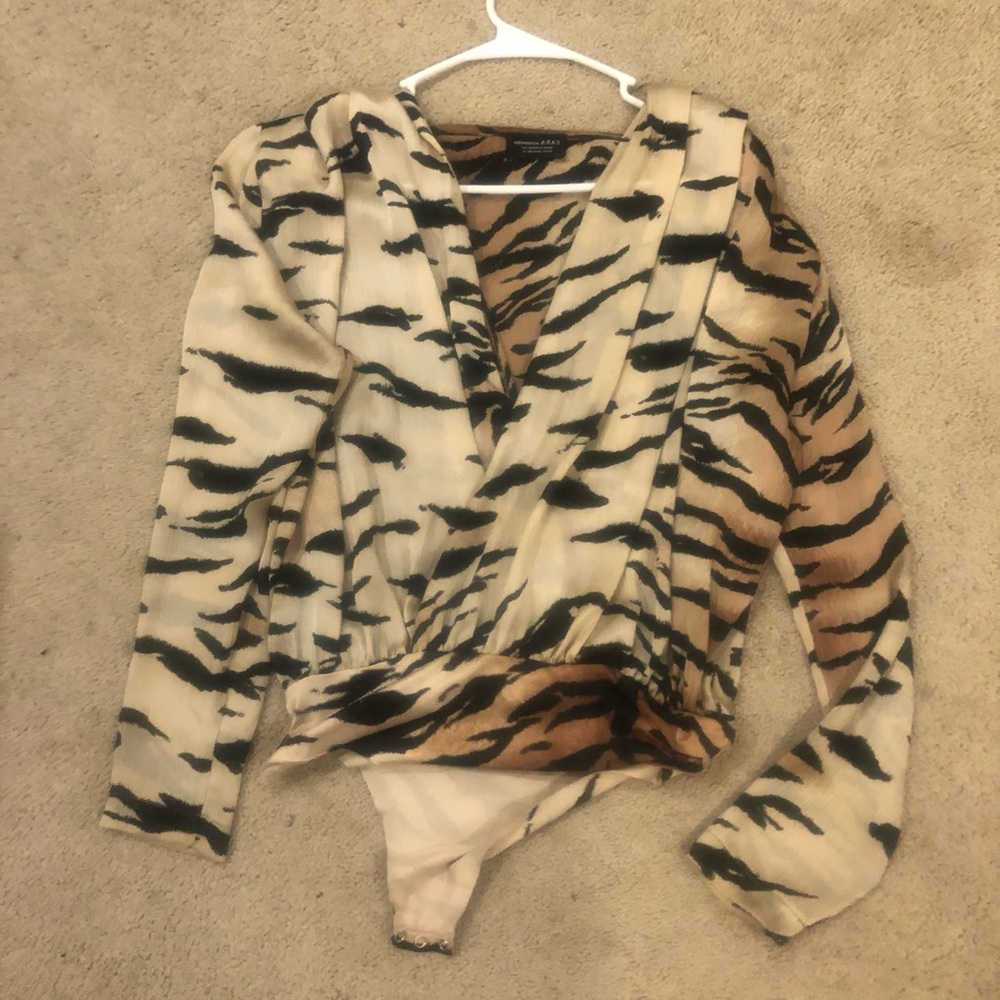 Zara cheetah bodysuit